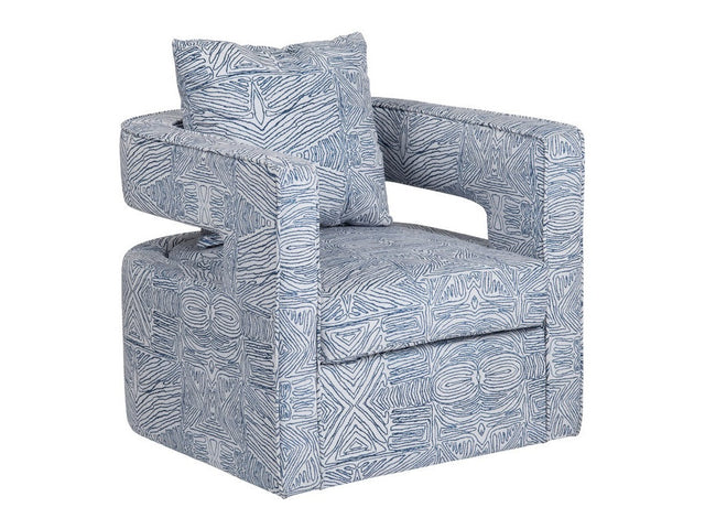 Forma Blue/White Accent Chair - Ornate Home