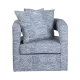 Forma Blue/White Accent Chair - Ornate Home