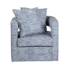 Forma Blue/White Accent Chair - Ornate Home