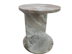Forma Pink Rosa Marble Round Side Table