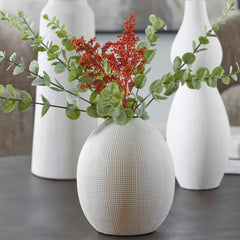 Forma White Ceramic Vases (Set of 3) - Ornate Home