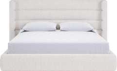 Formosa Frank Cottage Cheese California King Wingback Upholstered Platform Bed - Ornate Home