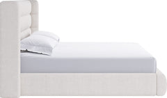 Formosa Frank Cottage Cheese California King Wingback Upholstered Platform Bed - Ornate Home