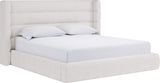 Formosa Frank Cottage Cheese Full Wingback Upholstered Platform Bed - Ornate Home