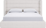 Formosa Frank Cottage Cheese King Wingback Upholstered Platform Bed - Ornate Home
