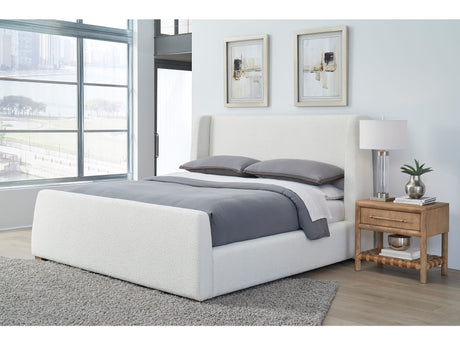 Formosa Presley Queen Wingback Upholstered Platform Bed - Ornate Home