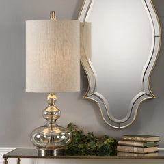 Formoso Amber Glass Table Lamp - Ornate Home