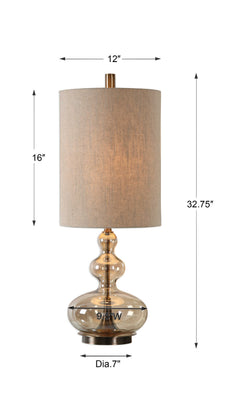 Formoso Amber Glass Table Lamp - Ornate Home