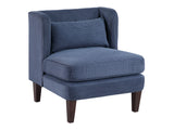 Forrester Blue Accent Chair (Armless) - Ornate Home