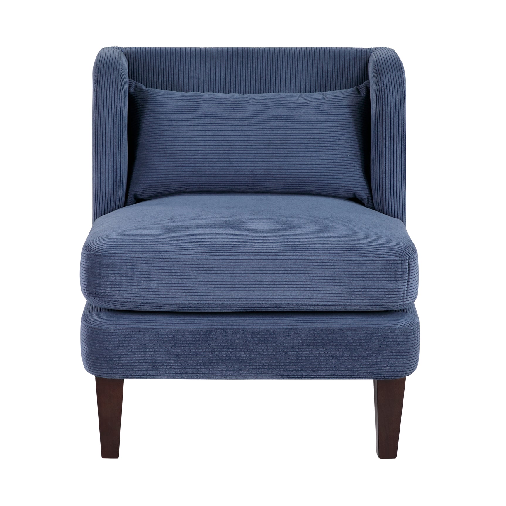 Forrester Blue Accent Chair (Armless) - Ornate Home