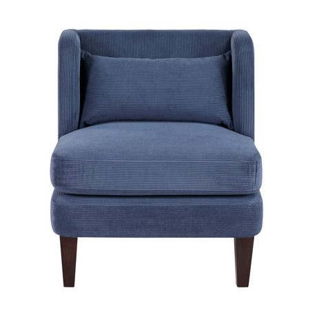 Forrester Blue Accent Chair (Armless) - Ornate Home