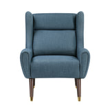 Forrester Blue Accent Chair (Wingback) - Ornate Home