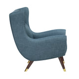 Forrester Blue Accent Chair (Wingback) - Ornate Home
