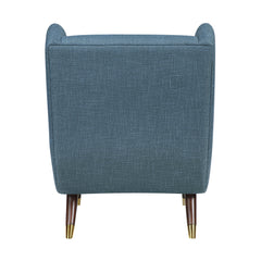 Forrester Blue Accent Chair (Wingback) - Ornate Home