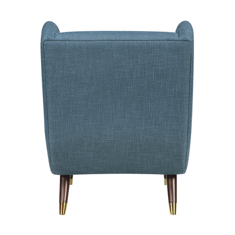 Forrester Blue Accent Chair (Wingback) - Ornate Home