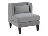 Forrester Dark gray Accent Chair (Armless) - Ornate Home