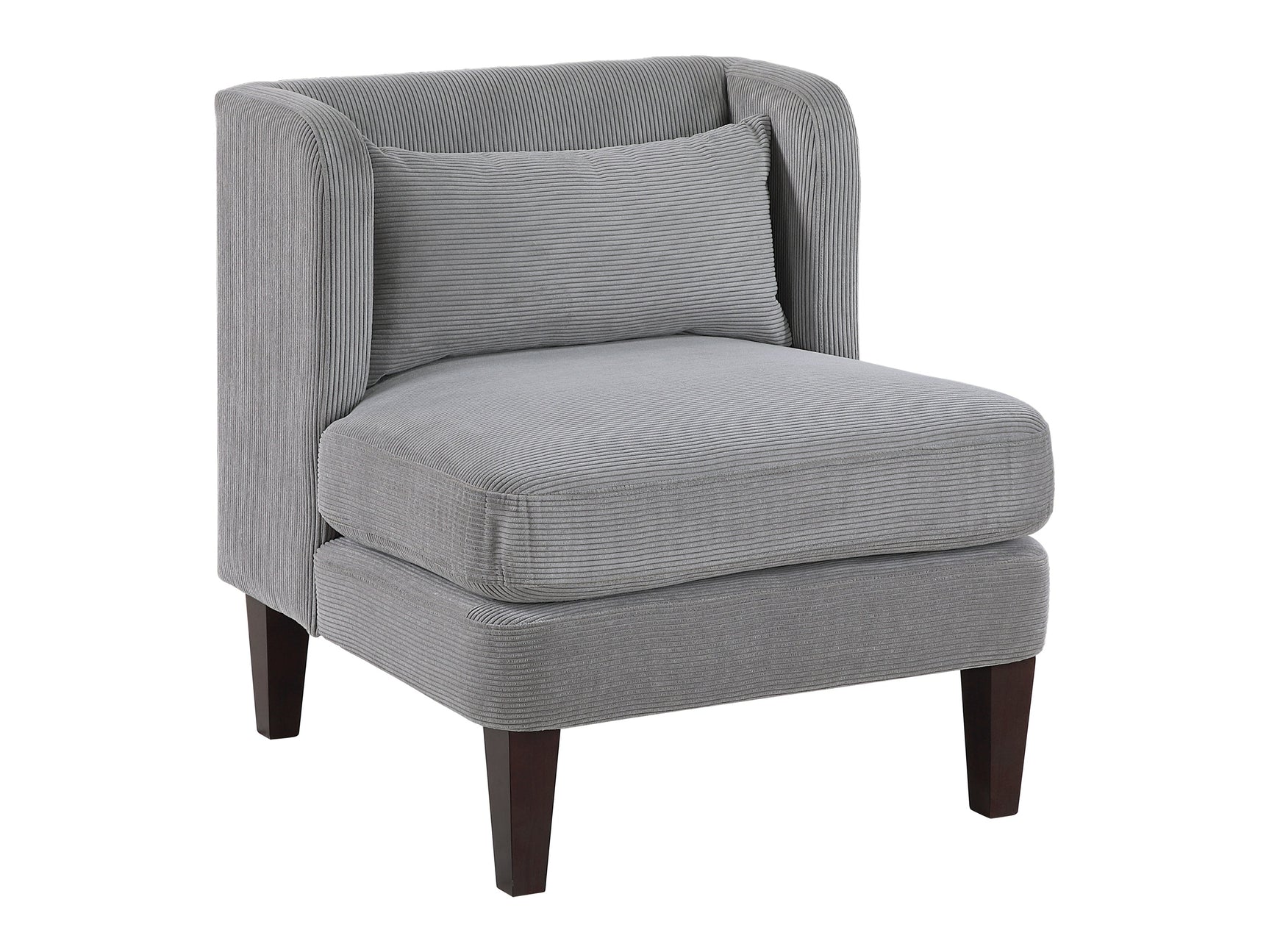 Forrester Dark gray Accent Chair (Armless) - Ornate Home