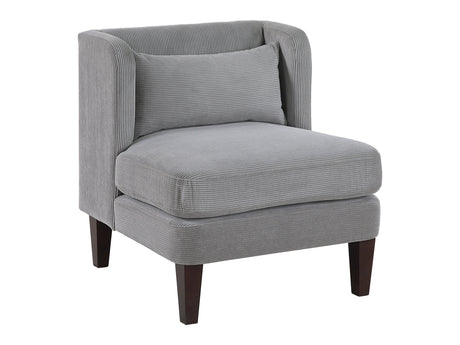Forrester Dark gray Accent Chair (Armless) - Ornate Home