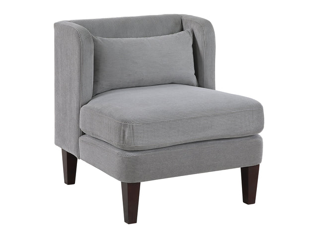 Forrester Dark gray Accent Chair (Armless) - Ornate Home