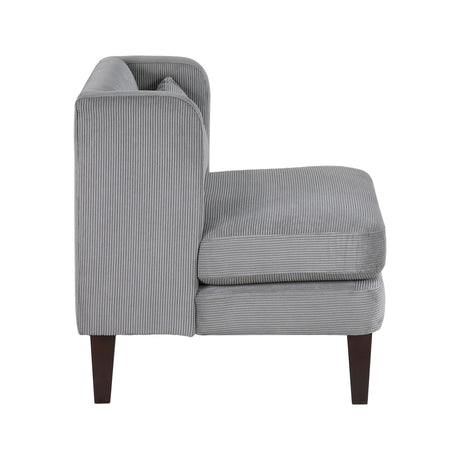 Forrester Dark gray Accent Chair (Armless) - Ornate Home