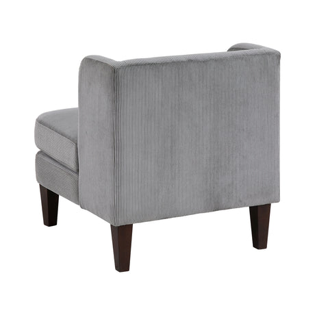 Forrester Dark gray Accent Chair (Armless) - Ornate Home