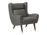 Forrester Dark gray Accent Chair (Wingback) - Ornate Home