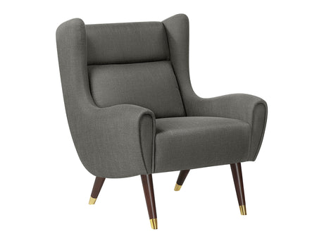 Forrester Dark gray Accent Chair (Wingback) - Ornate Home