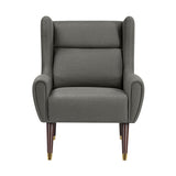 Forrester Dark gray Accent Chair (Wingback) - Ornate Home