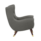 Forrester Dark gray Accent Chair (Wingback) - Ornate Home