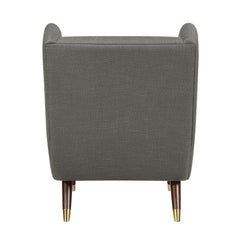 Forrester Dark gray Accent Chair (Wingback) - Ornate Home