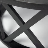 Forsey Black Solid Wood Round Coffee Table - Ornate Home