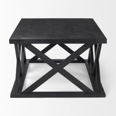 Forsey Black Wood Rectangular Coffee Table - Ornate Home