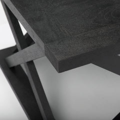 Forsey Black Wood Rectangular Coffee Table - Ornate Home