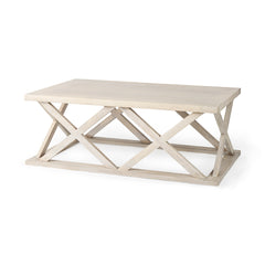 Forsey Blonde Wood Rectangular Coffee Table