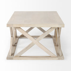 Forsey Blonde Wood Rectangular Coffee Table