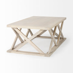Forsey Blonde Wood Rectangular Coffee Table