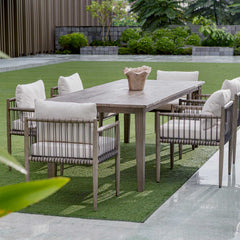 Forsyth Dark Gray Outdoor Dining Table - Ornate Home