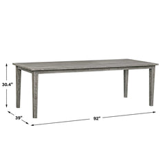 Forsyth Dark Gray Outdoor Dining Table - Ornate Home