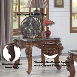 Forsythia End Table in Marble/Walnut - Ornate Home