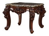 Forsythia End Table in Marble/Walnut - Ornate Home