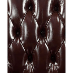 Forsythia Espresso Top Grain Leather Match & Walnut Sofa - Ornate Home