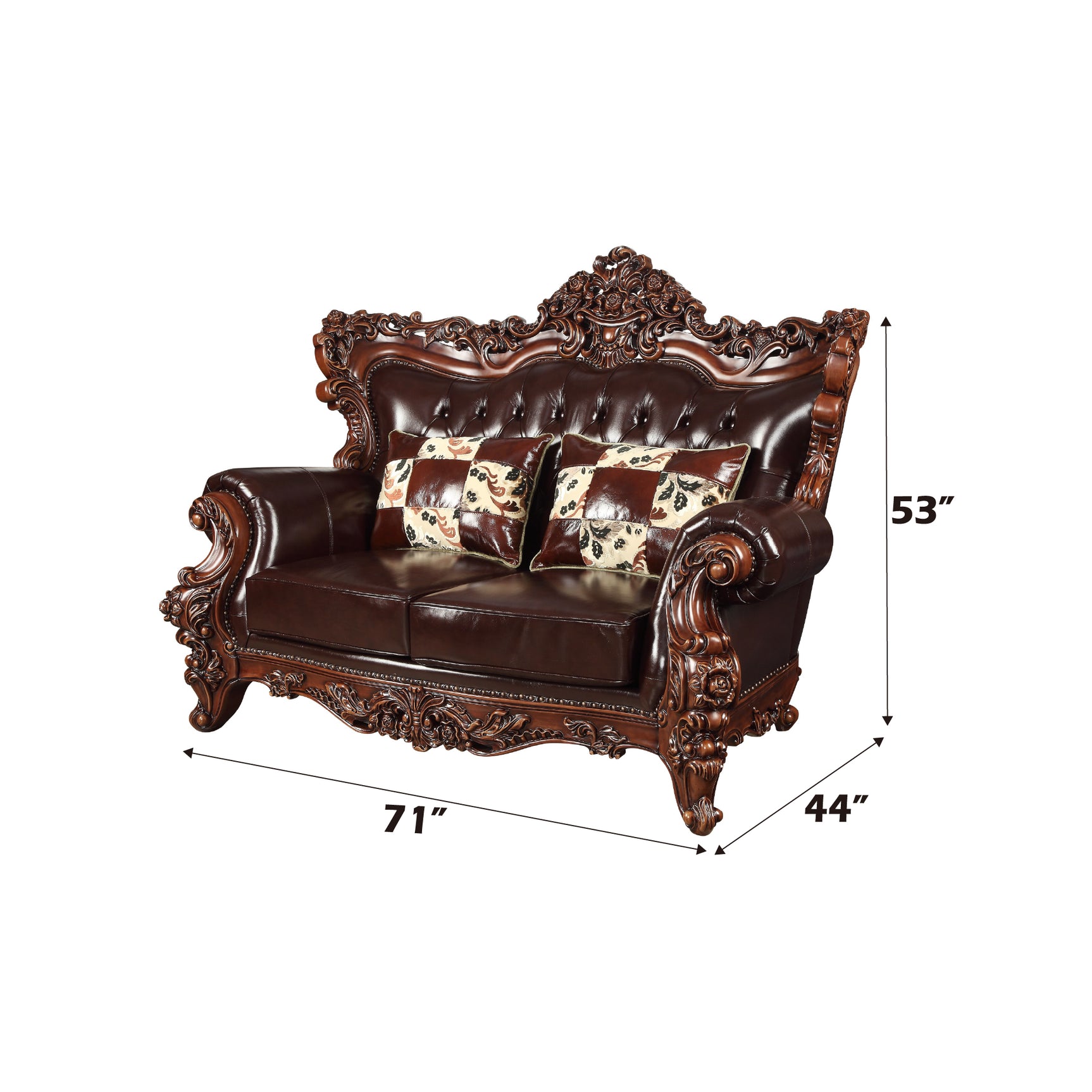 Forsythia Loveseat in Espresso - Ornate Home