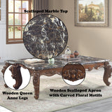 Forsythia Marble & Walnut Coffee Table - Ornate Home