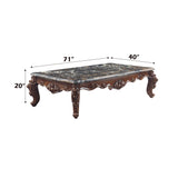 Forsythia Marble & Walnut Coffee Table - Ornate Home