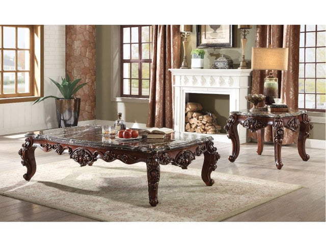 Forsythia Marble & Walnut Coffee Table - Ornate Home