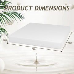 Forsythia White 10" E.King Green Tea Gel Memory Foam Mattress - Ornate Home