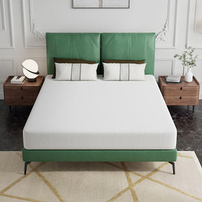 Forsythia White 8" E.King Green Tea Gel Memory Foam Mattress - Ornate Home