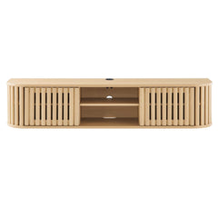 Fortitude Oak 63" Wall-Mounted TV Stand - Ornate Home