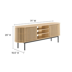 Fortitude Oak 71" TV Stand - Ornate Home