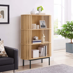 Fortitude Oak Three Tier Display Cabinet - Ornate Home
